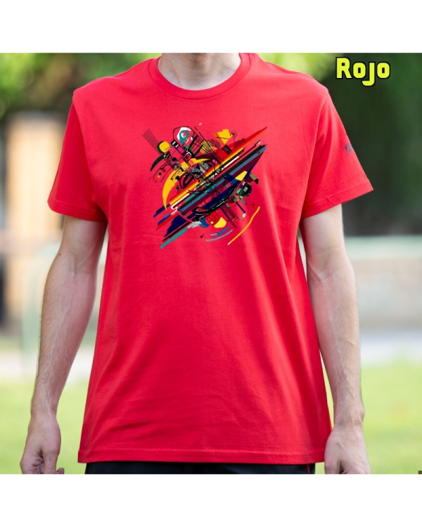 Camiseta Hombre Manga Corta-Kandisky Rojo