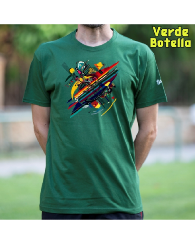 Camiseta Hombre Manga Corta-Kandisky VerdeBotella