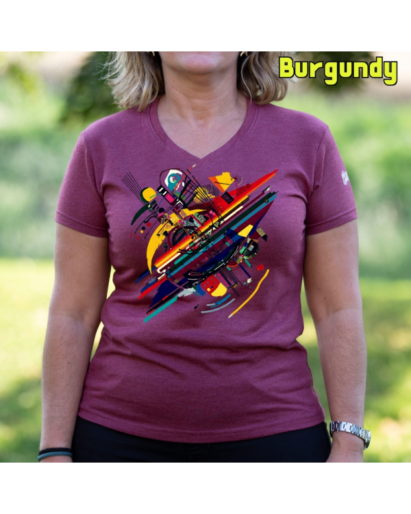 Camiseta Mujer Manga Corta-Kandisky Burgundy