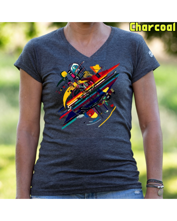 Camiseta Mujer Manga Corta-Kandisky Charcoal