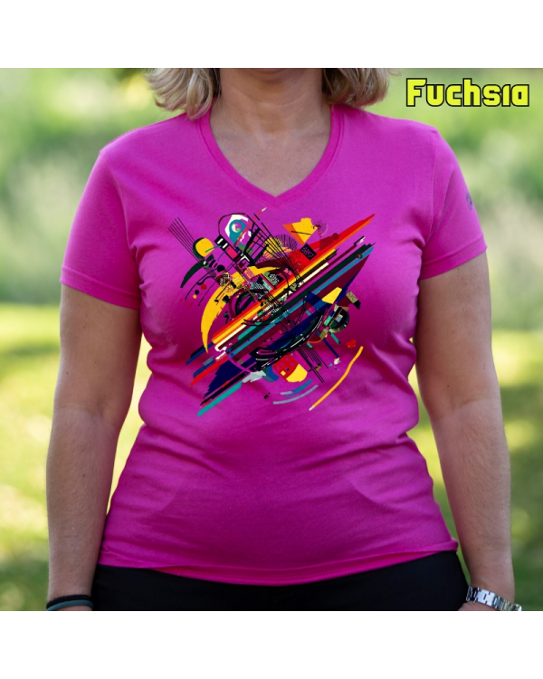 Camiseta Mujer Manga Corta-Kandisky Fuchsia