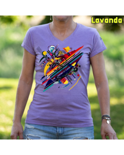 Camiseta Mujer Manga Corta-Kandisky Lavanda