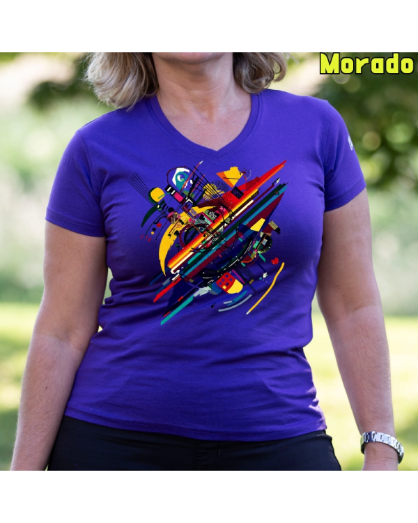 Camiseta Mujer Manga Corta-Kandisky Morado