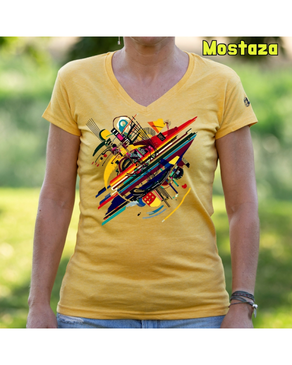 Camiseta Mujer Manga Corta-Kandisky Mostaza