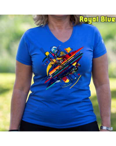 Camiseta Mujer Manga Corta-Kandisky RoyalBlue