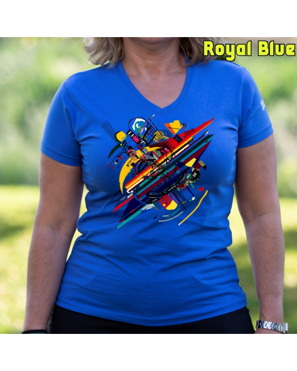 Camiseta Mujer Manga Corta-Kandisky RoyalBlue