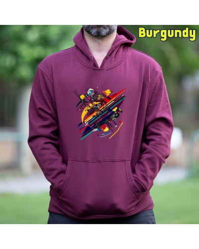 Sudadera Hombre Capucha-Kandisky Morado