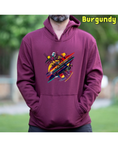 Sudadera Hombre Capucha-Kandisky Burgundy