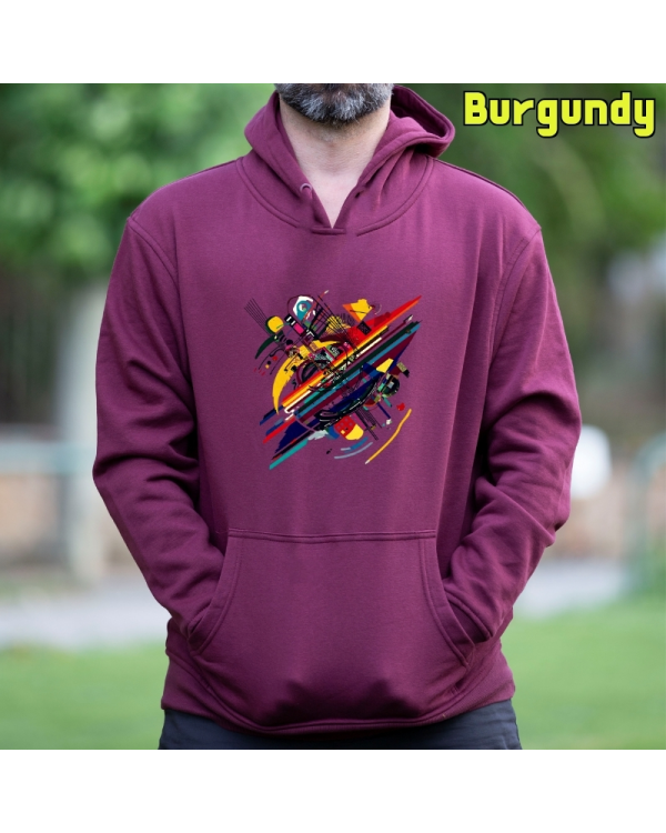 Sudadera Hombre Capucha-Kandisky Burgundy