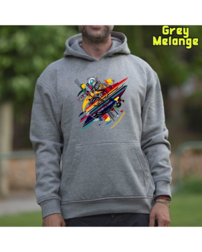 Sudadera Hombre Capucha-Kandisky GreyMelange