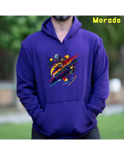 Sudadera Hombre Capucha-Kandisky Morado