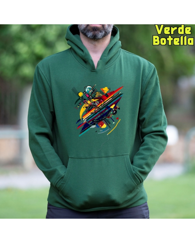 Sudadera Hombre Capucha-Kandisky Morado