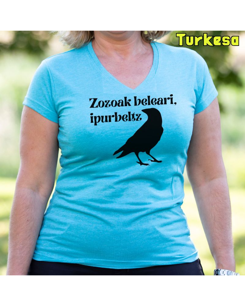 Emakumeen Kamiseta  - Zozoak Belari Ipurbeltz