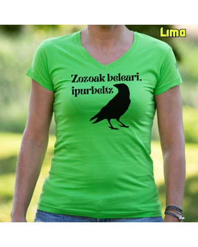 Emakumeen Kamiseta  - Zozoak Belari Ipurbeltz