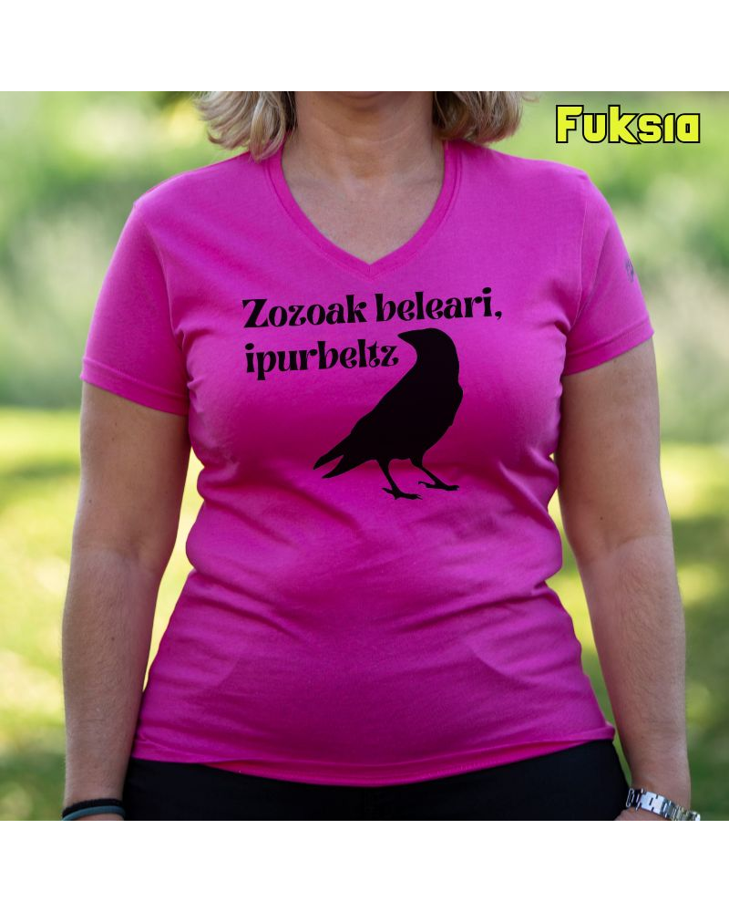 Emakumeen Kamiseta  - Zozoak Belari Ipurbeltz
