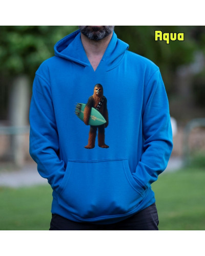 Chewbacca Surfero - Sudadera Hombre Con Capucha