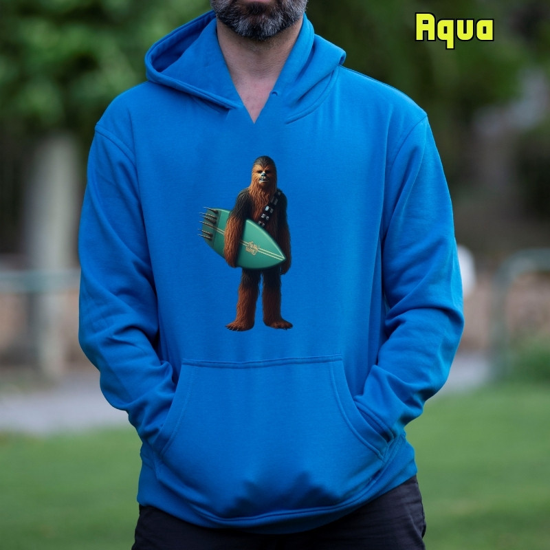 Chewbacca Surfero - Sudadera Hombre Con Capucha