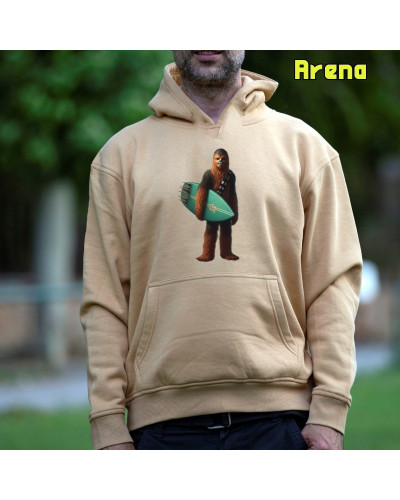 Chewbacca Surfero - Sudadera Hombre Con Capucha