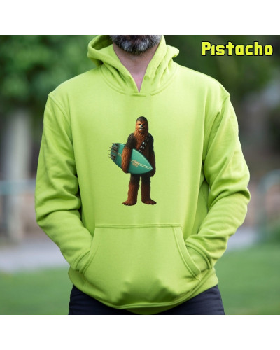 Chewbacca Surfero - Sudadera Hombre Con Capucha