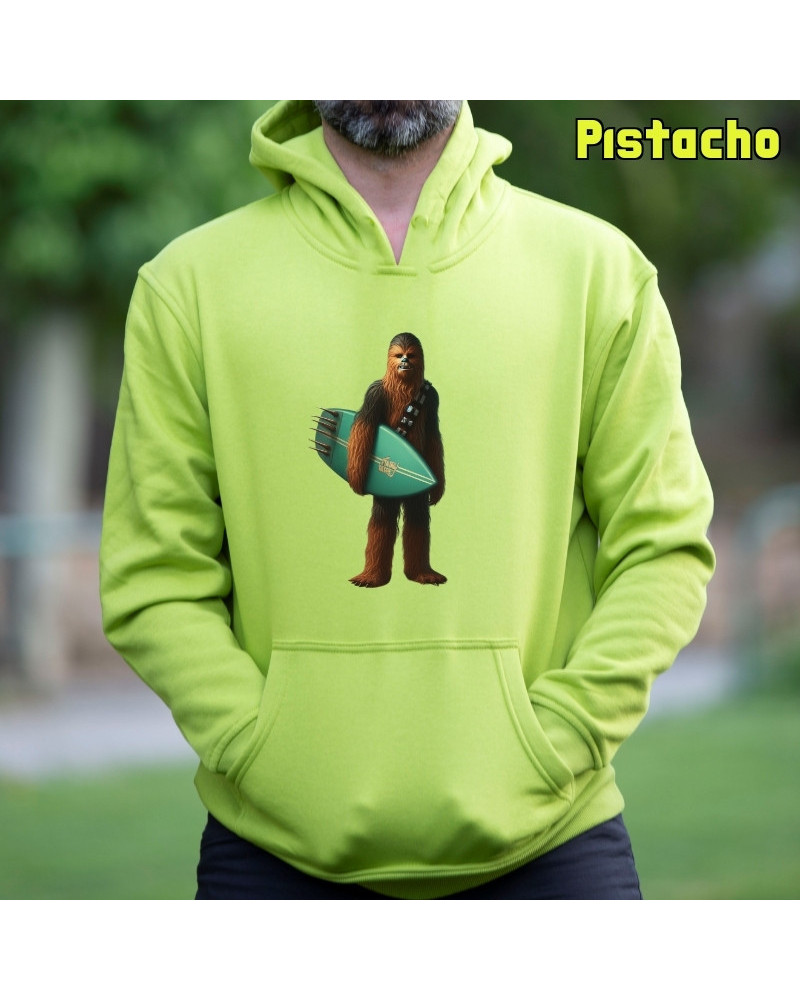 Chewbacca Surfero - Sudadera Hombre Con Capucha