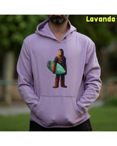 Chewbacca Surfero - Sudadera Hombre Con Capucha