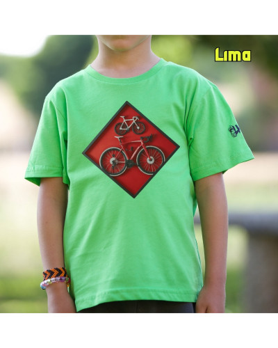 Cuadro Ciclista - Camiseta Niño Manga Corta