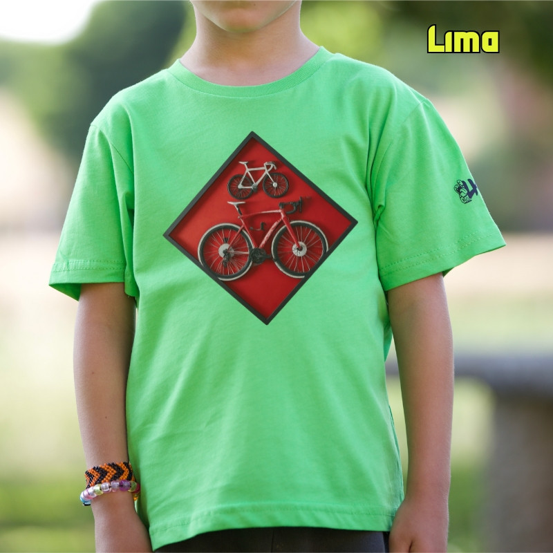 Cuadro Ciclista - Camiseta Niño Manga Corta