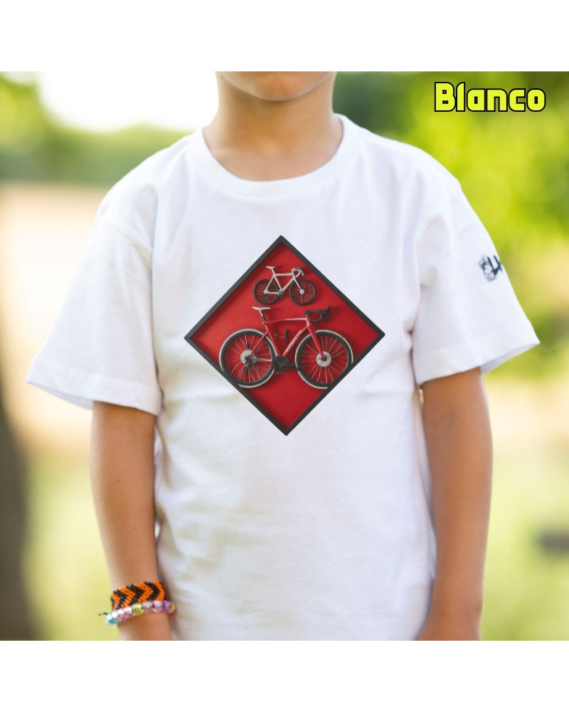Cuadro Ciclista - Camiseta Niño Manga Corta
