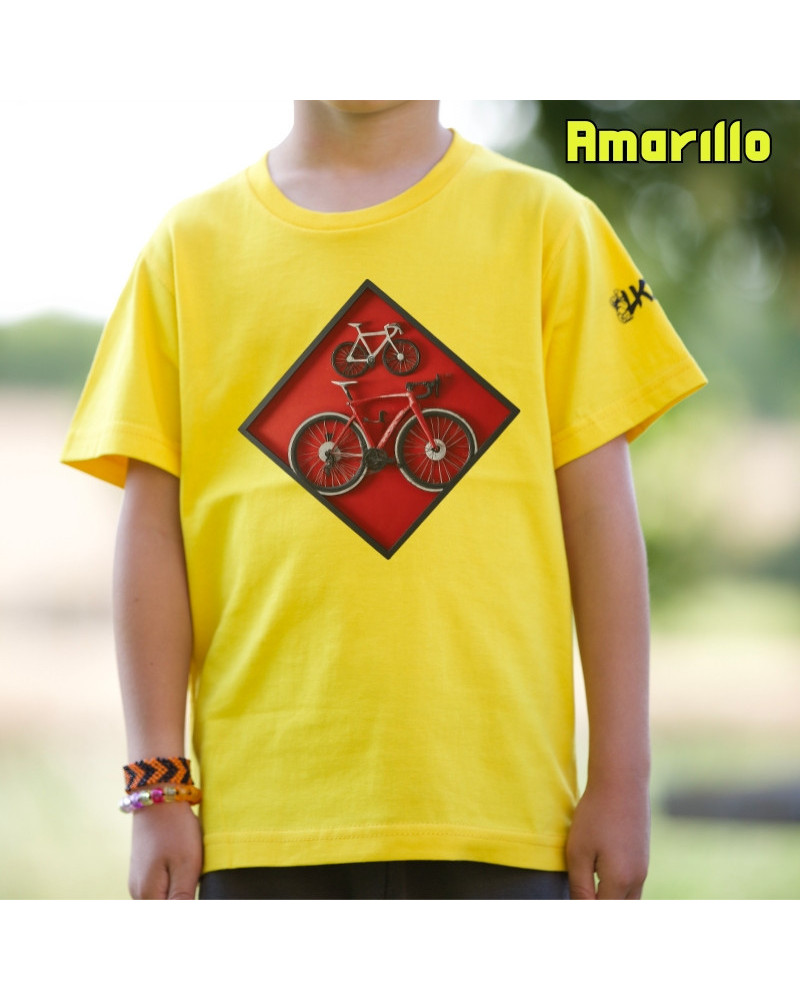 Camiseta Niño - Camiseta niÃ±o Cuadro Ciclista - manga corta