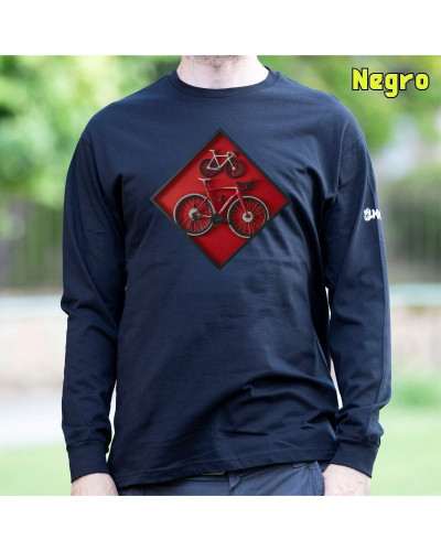 Cuadro Ciclista - Camiseta Hombre Manga Larga