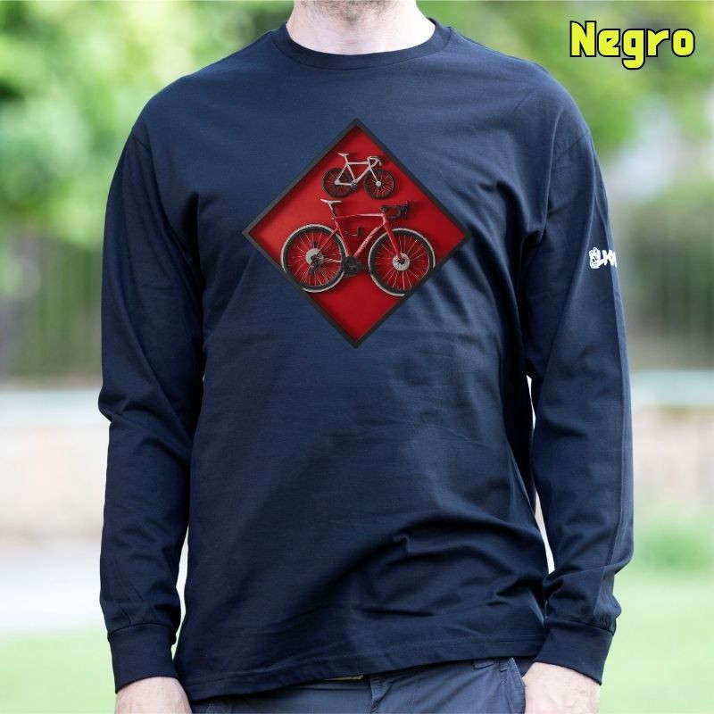 Cuadro Ciclista - Camiseta Hombre Manga Larga