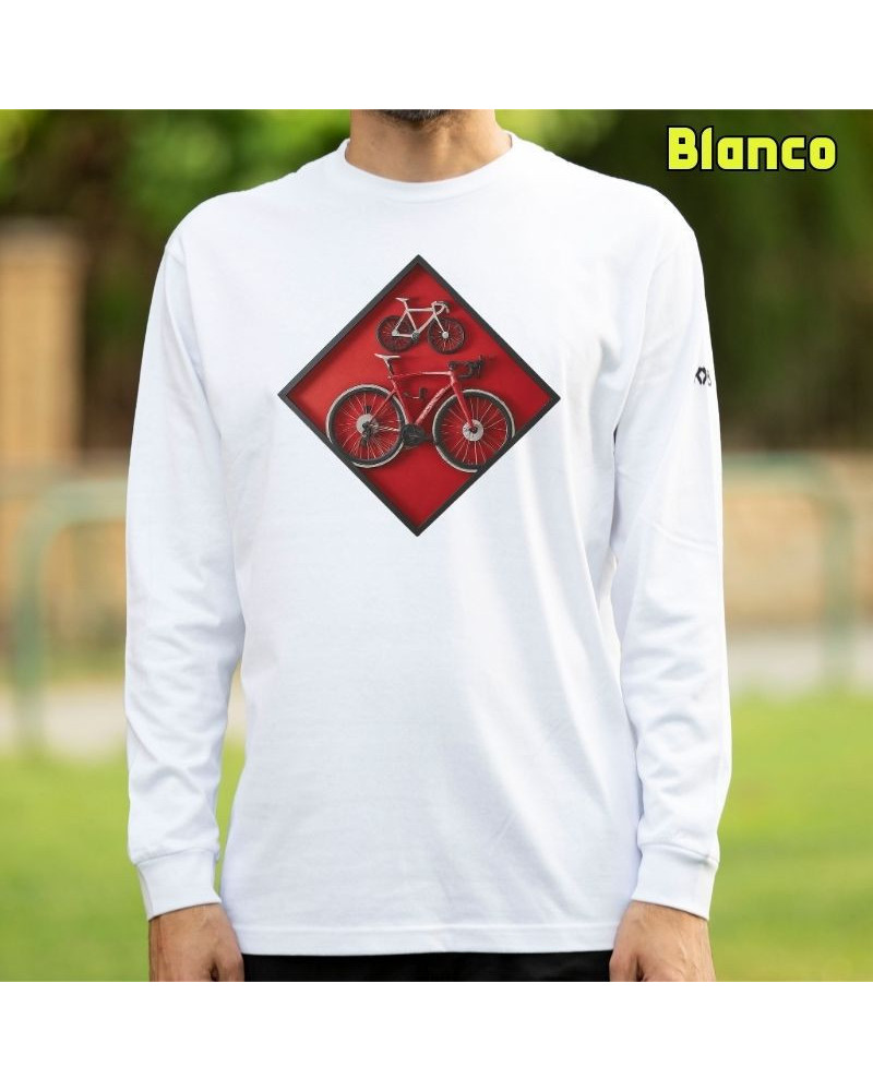 Camiseta Hombre Manga Larga - Cuadro Ciclista