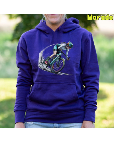 Sudadera Capucha Mujer - Sudadera mujer con capucha CYCLIST WOMEN Â– La Kamiseta K Buskas