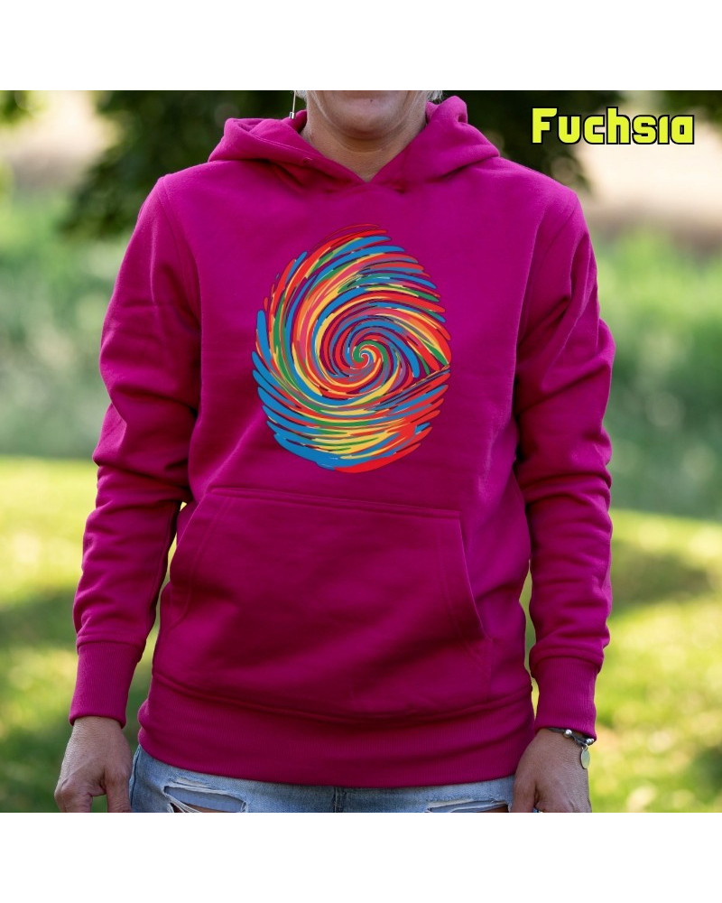 Sudadera Capucha Mujer - Sudadera mujer con capucha Huella Dactilar Â– La Kamiseta K Buskas