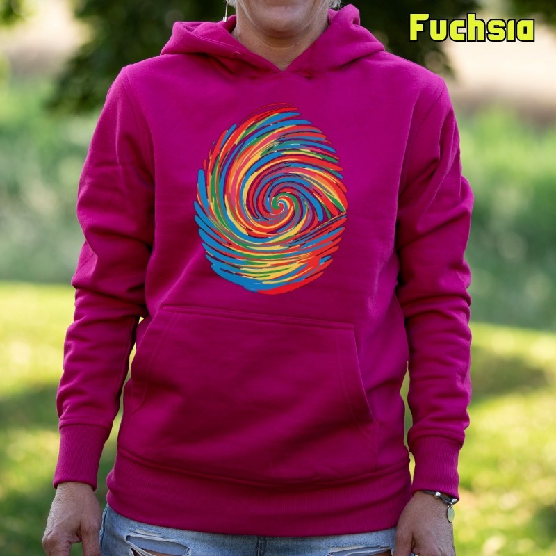 Huella Dactilar - Sudadera Mujer Con Capucha