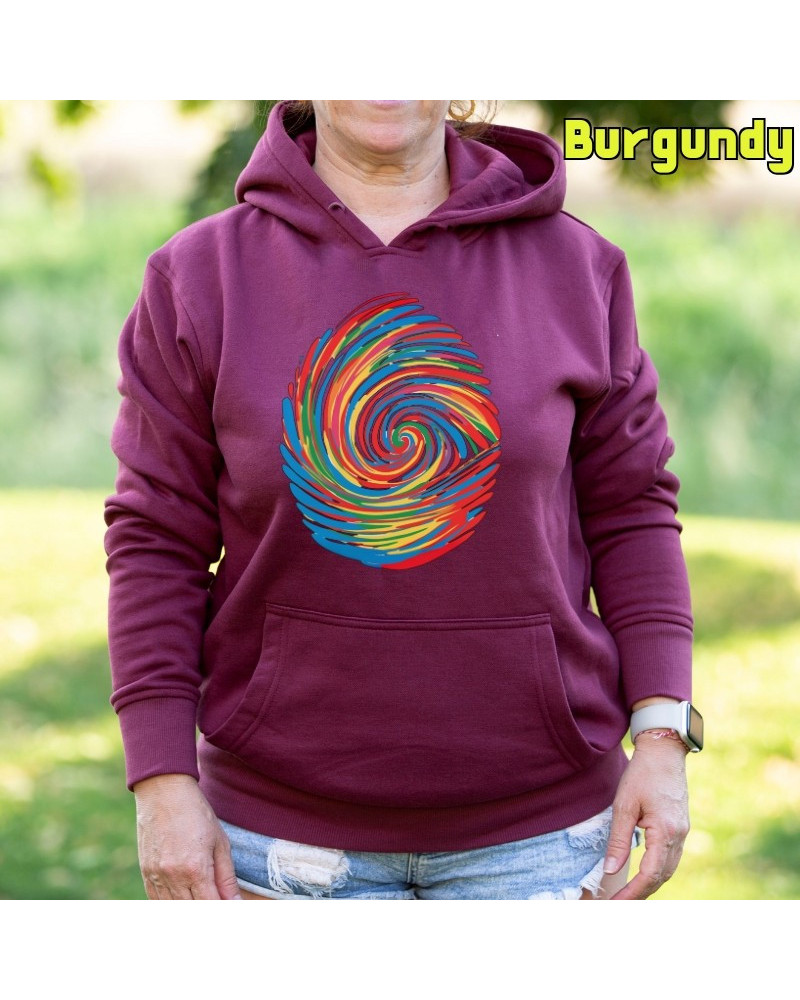 Sudadera Capucha Mujer - Sudadera mujer con capucha Huella Dactilar Â– La Kamiseta K Buskas