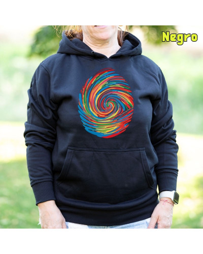 Huella Dactilar - Sudadera Mujer Con Capucha