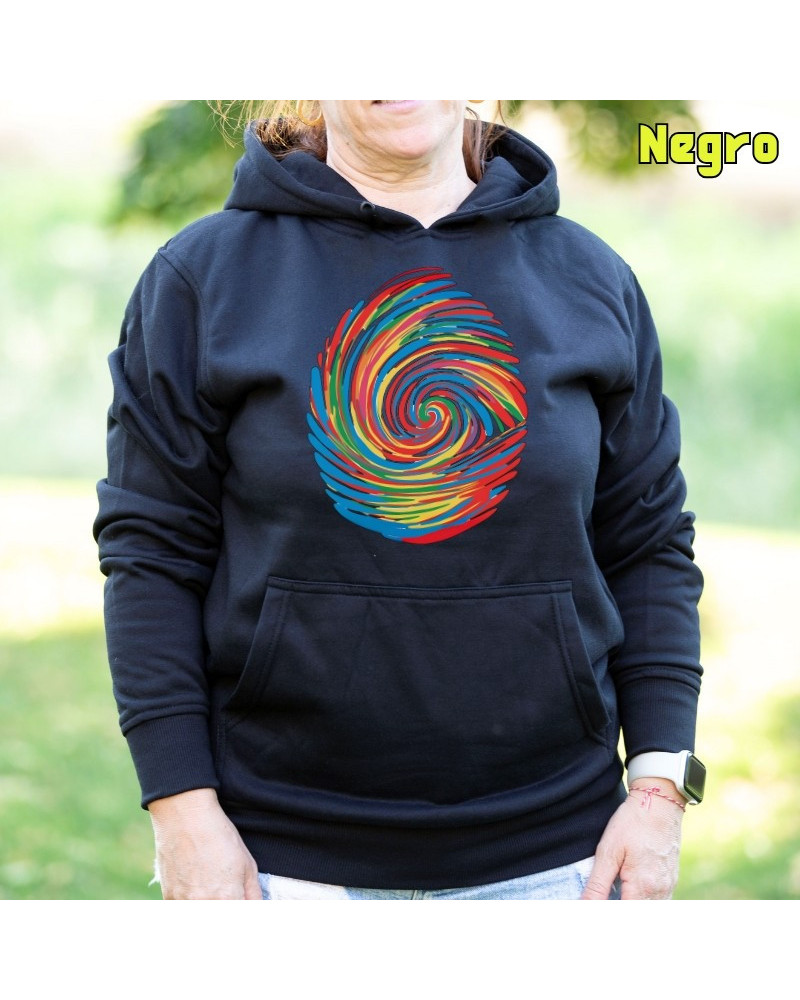 Sudadera Capucha Mujer - Sudadera mujer con capucha Huella Dactilar Â– La Kamiseta K Buskas