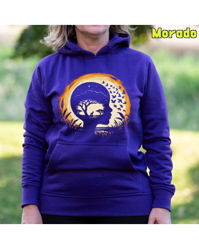 Desconocido - Sudadera mujer con capucha SOÃƒÂ‘ANDO SABANA Â– La Kamiseta K Buskas
