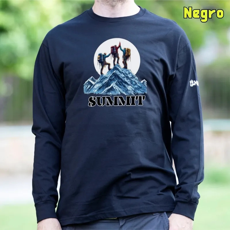Summit - Camiseta Hombre Manga Larga