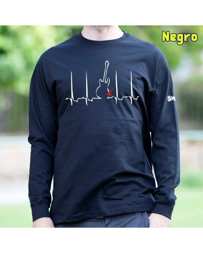 Latido Rock And Roll - Camiseta Hombre Manga Larga