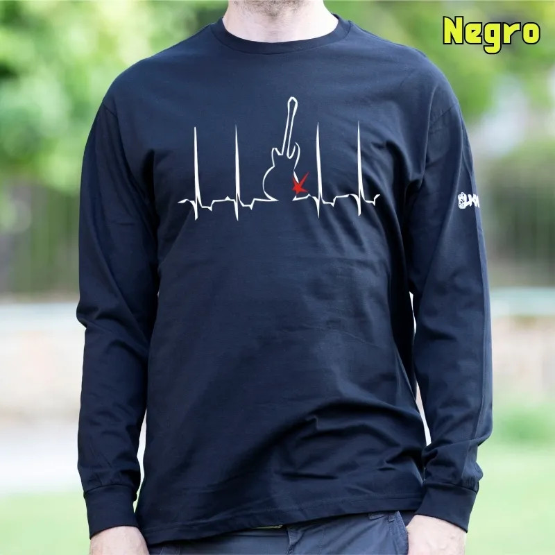 Latido Rock And Roll - Camiseta Hombre Manga Larga
