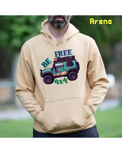 Sudadera Capucha Hombre - BE FREE 4X5