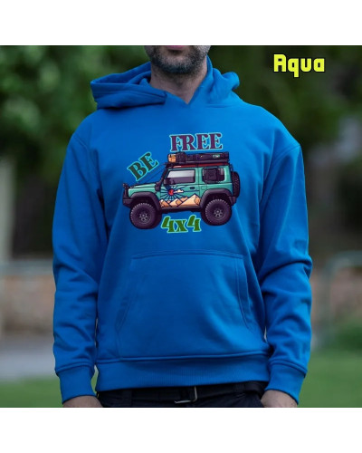 Sudadera Capucha Hombre - BE FREE 4X5