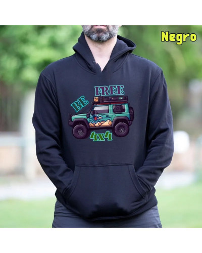 Sudadera Capucha Hombre - BE FREE 4X5