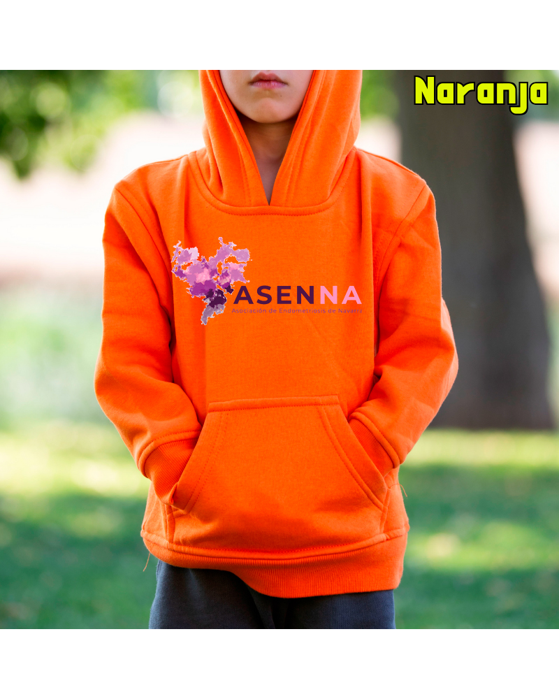 Sudadera niño con capucha ASENNA LOGO  La Kamiseta K Buskas