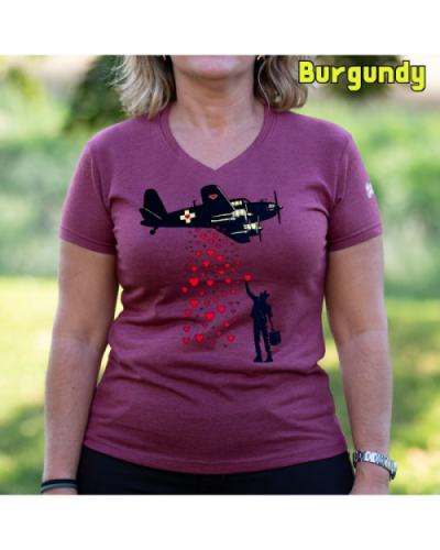 Camiseta Mujer Manga Corta - Bombardero De Corazones