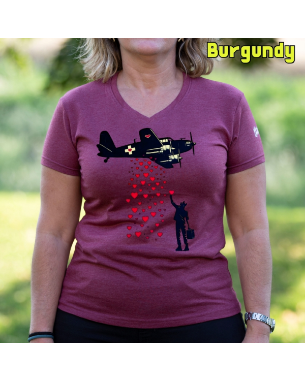 Camiseta Mujer Manga Corta - Bombardero De Corazones