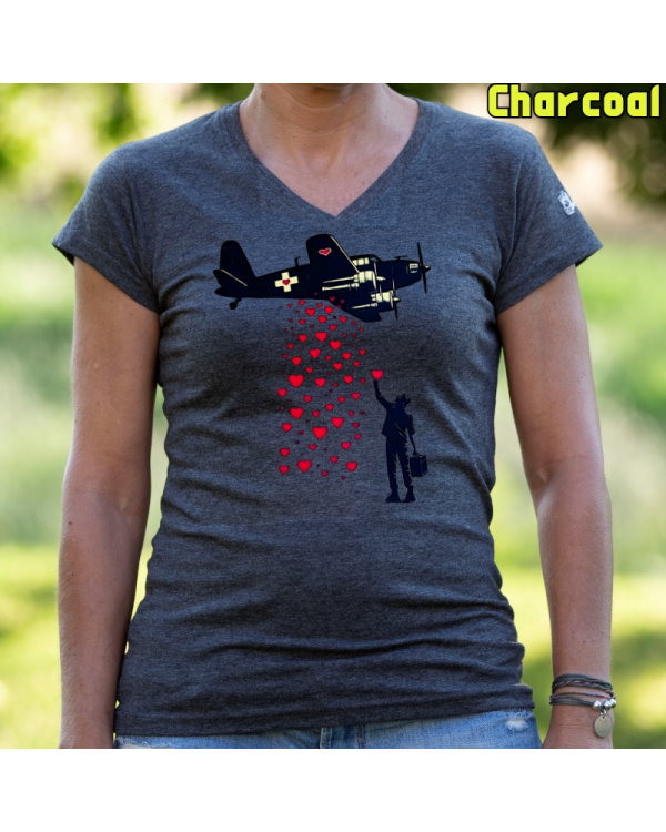Camiseta Mujer Manga Corta - Bombardero De Corazones
