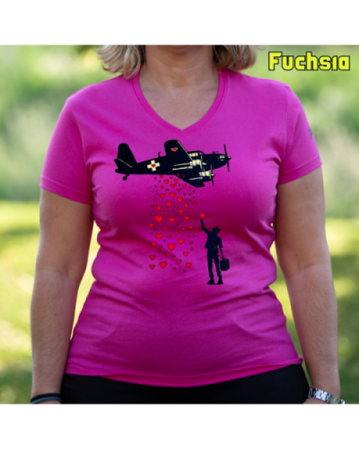 Camiseta Mujer Manga Corta - Bombardero De Corazones
